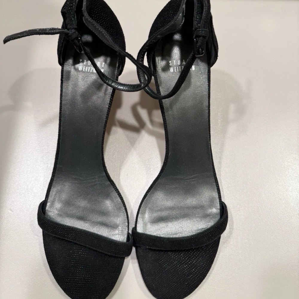 Stuart Weitzman black sparkle stilettos, size 12 - Picture 5 of 8